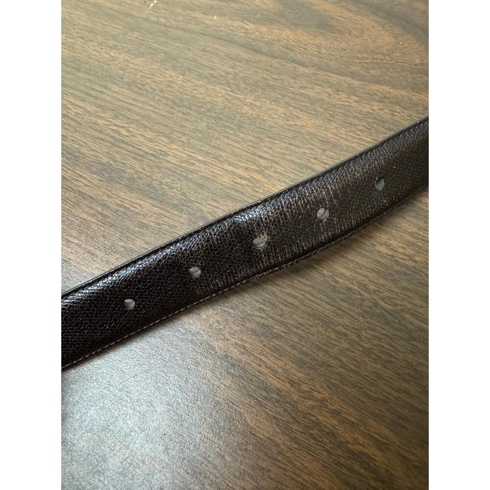 Vintage Coach Mens Dark Brown Leather Belt Size 34 - Picture 9 of 10